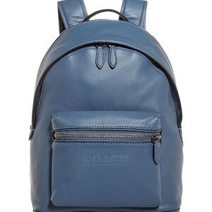 Coach Backpack in Blue Denim Leather